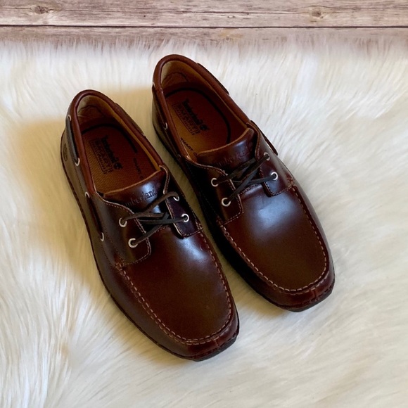 Timberland Brown Annapolis Moc Toe Boat Shoes - Picture 3 of 7